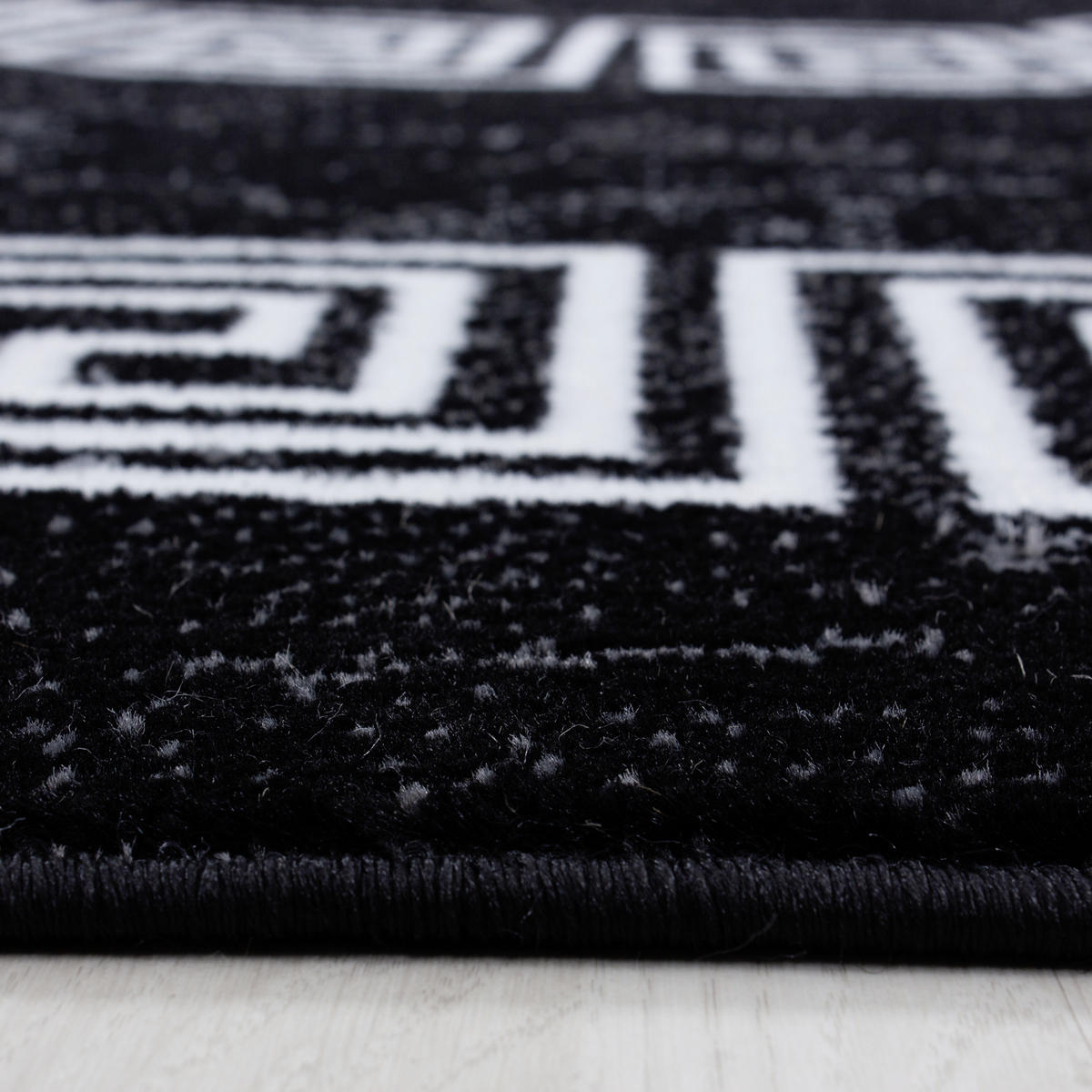 WEBTEPPICH 200/290 cm Plus Black Schwarz, Weiß  - Schwarz/Weiß, Design, Textil (200/290cm) - Novel