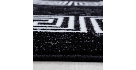 WEBTEPPICH 160/230 cm Plus Black Schwarz, Weiß  - Schwarz/Weiß, Design, Textil (160/230cm) - Novel
