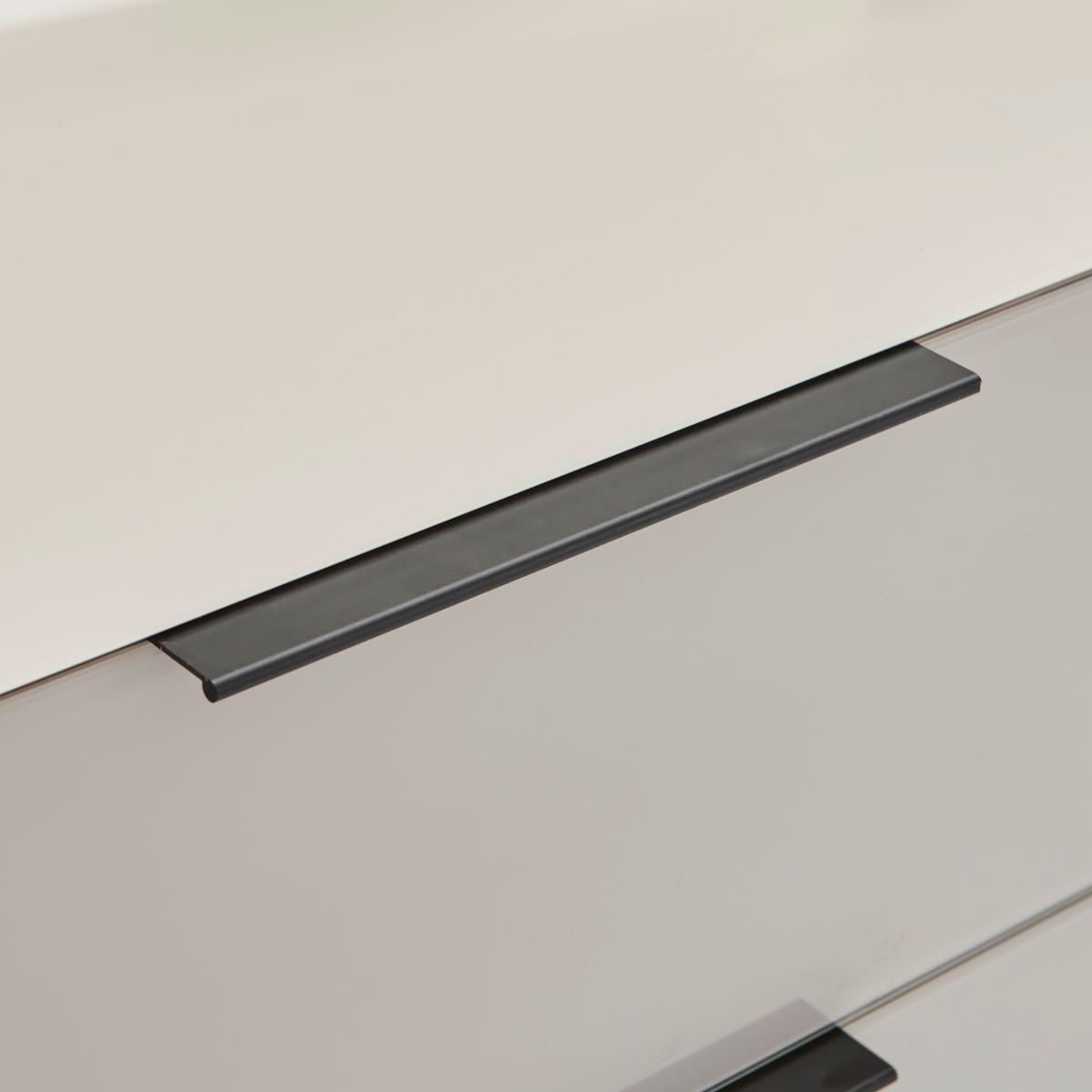 SIDEBOARD  225/99,7/42 cm 4 Schublade(n)  - Kaschmir/Schwarz, Design, Glas/Holzwerkstoff (225/99,7/42cm) - Novel