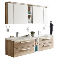 BADEZIMMER  in 170 cm  - Eichefarben/Weiß, Design, Holzwerkstoff (170cm) - b-collection
