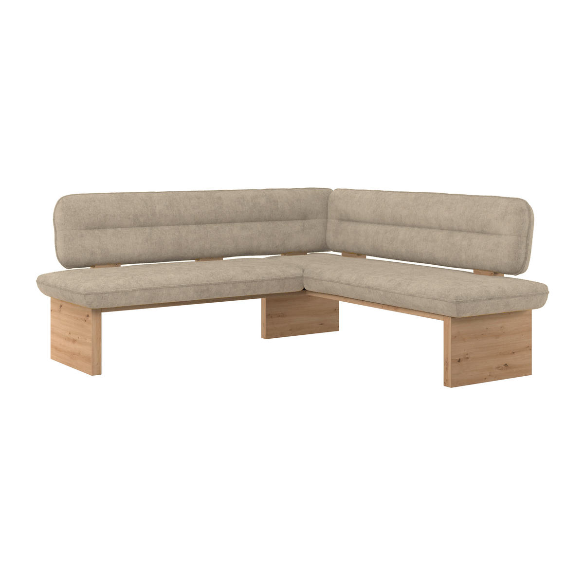 ECKBANK 212/170 cm Webstoff Beige Eiche Sperrholz   - Eichefarben/Beige, KONVENTIONELL, Holz/Textil (212/170cm) - James Wood