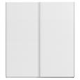 SCHWEBETÜRENSCHRANK  in Weiß  - Alufarben/Weiß, Basics, Holzwerkstoff/Metall (201/223/68cm) - Novel