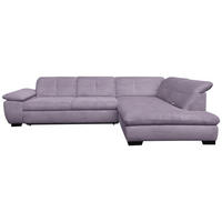 ECKSOFA in Cord Lila  - Lila/Schwarz, Design, Textil/Metall (313/242cm) - Xora