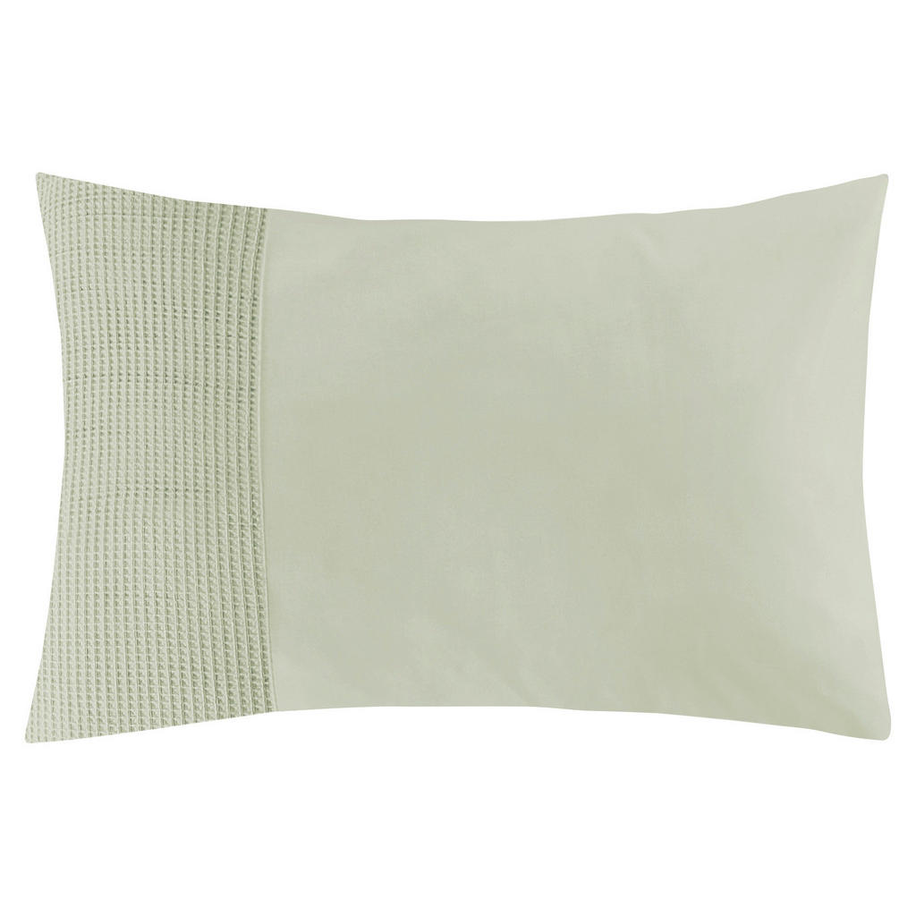Thumbnail - Novel Kissenhüllen-Set Mendoza, Salbeigrün, Textil, 2-teilig, Uni, rechteckig, 40x80 cm, Oeko-Tex® Standard 100, bügelle...