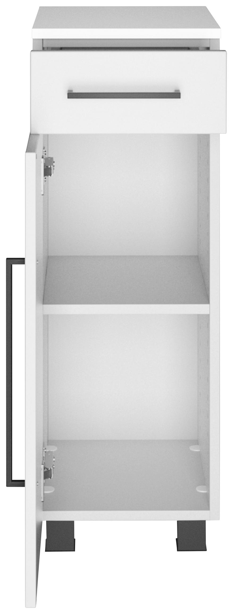 UNTERSCHRANK 30/79/35 cm   - Schwarz/Weiß, KONVENTIONELL, Holzwerkstoff/Kunststoff (30/79/35cm) - Held