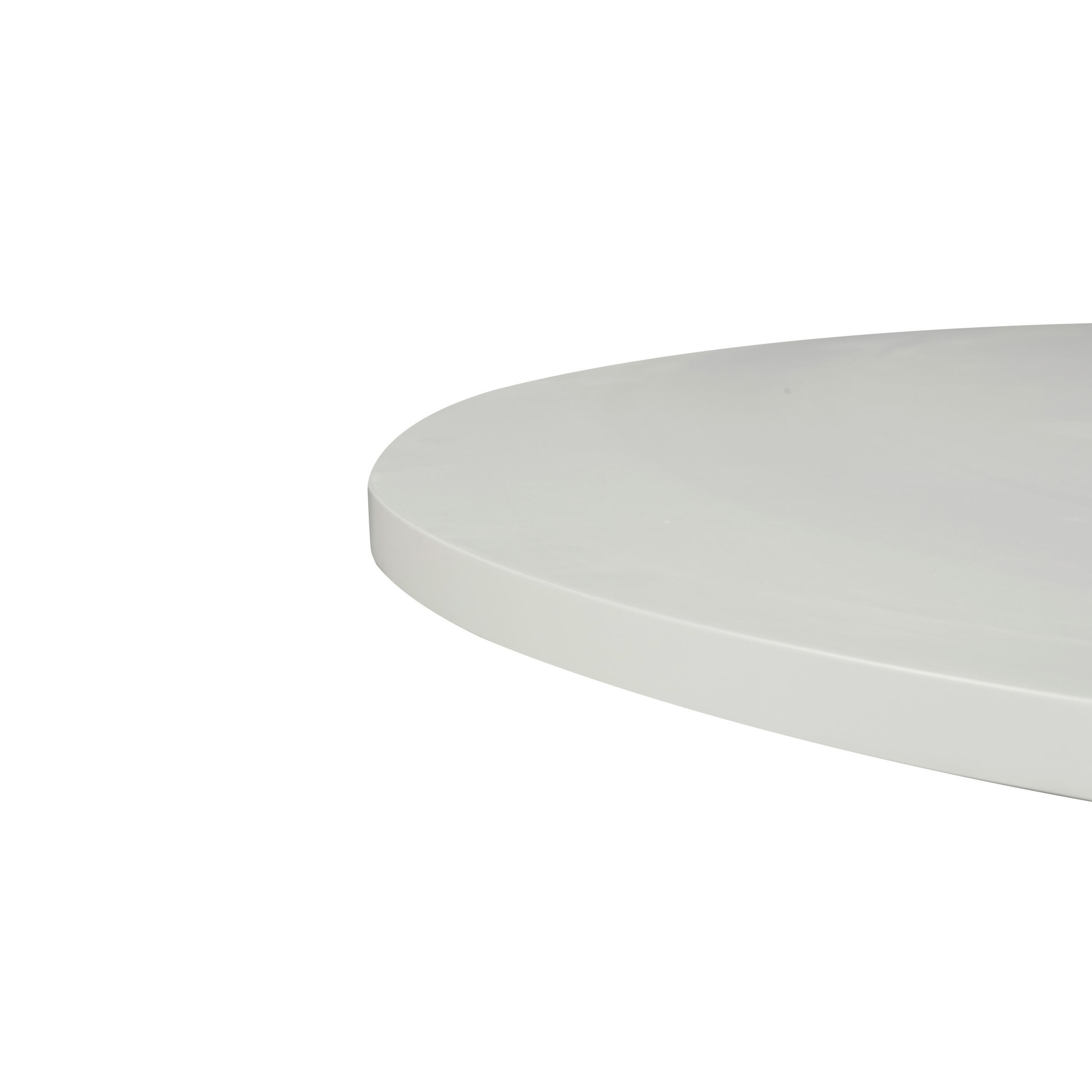 MASĂ din metal, material pe bază de lemn 120/120/76 cm   - alb/culoare natur, Modern, metal/material pe bază de lemn (120/120/76cm) - MID.YOU