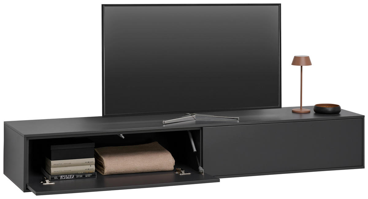 TV-ELEMENT Graphitfarben  179,1/26/40 cm  - Graphitfarben, Design, Holzwerkstoff (179,1/26/40cm) - home24