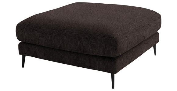 ECKSOFA  in Flachgewebe Mokka  177/253 cm  - Schwarz/Mokka, Design, Textil/Metall (177/253cm) - Dieter Knoll