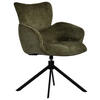 STOL MED ARMSTÖD järn vävt tyg  - grön/svart, Design, metall/textil (58/89/64cm) - Novel