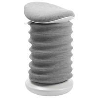 BÜROHOCKER   Weiss, Hellgrau  - Weiss/Hellgrau, Design, Kunststoff/Textil (37,5/53-64/36cm) - Topstar