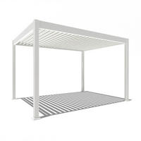 PERGOLA 300/255/400 cm   - Weiß Hochglanz, Basics, Metall (300/255/400cm) - Gardenson