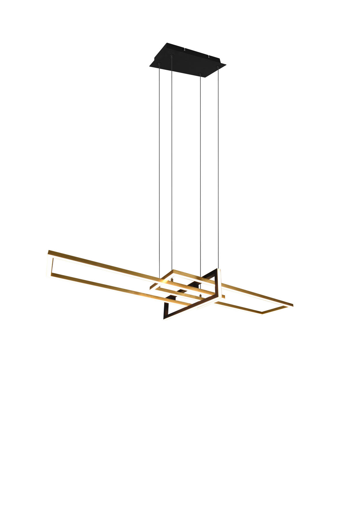 LED-HÄNGELEUCHTE Salinas 110/150/40 cm   - Messingfarben/Schwarz, Trend, Metall (110/150/40cm) - Trio Leuchten