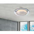 LED-DECKENLEUCHTE - Chromfarben, LIFESTYLE, Glas/Metall (32/9cm) - Novel