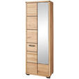 GARDEROBE 5-teilig  in 268/204/41 cm  - Wildeiche/Graphitfarben, Natur, Holz/Holzwerkstoff (268/204/41cm) - Linea Natura