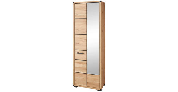 GARDEROBE 5-teilig  in 268/204/41 cm  - Wildeiche/Graphitfarben, Natur, Holz/Holzwerkstoff (268/204/41cm) - Linea Natura