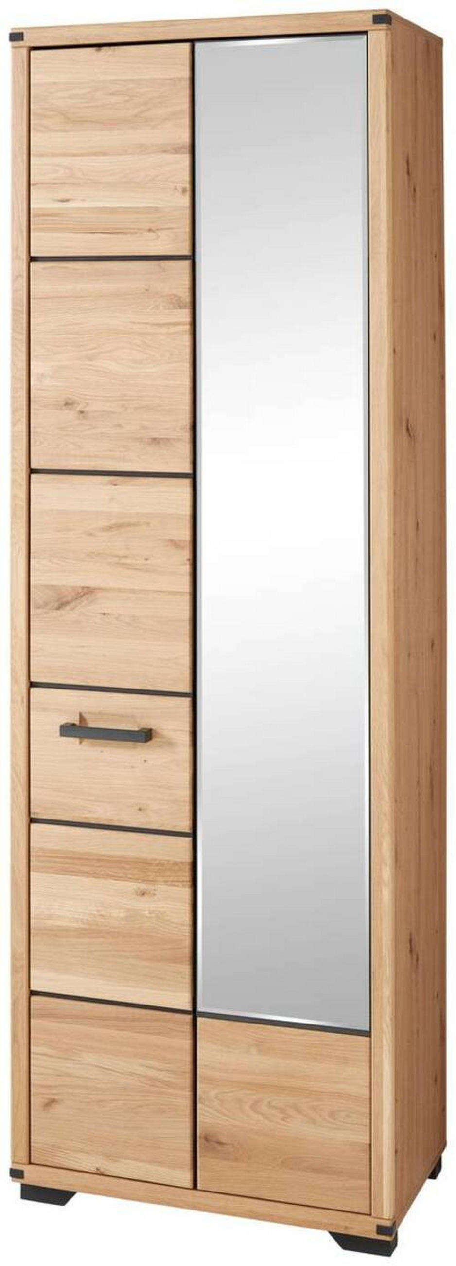 GARDEROBE 5-teilig  in 268/204/41 cm  - Wildeiche/Graphitfarben, Natur, Holz/Holzwerkstoff (268/204/41cm) - Linea Natura