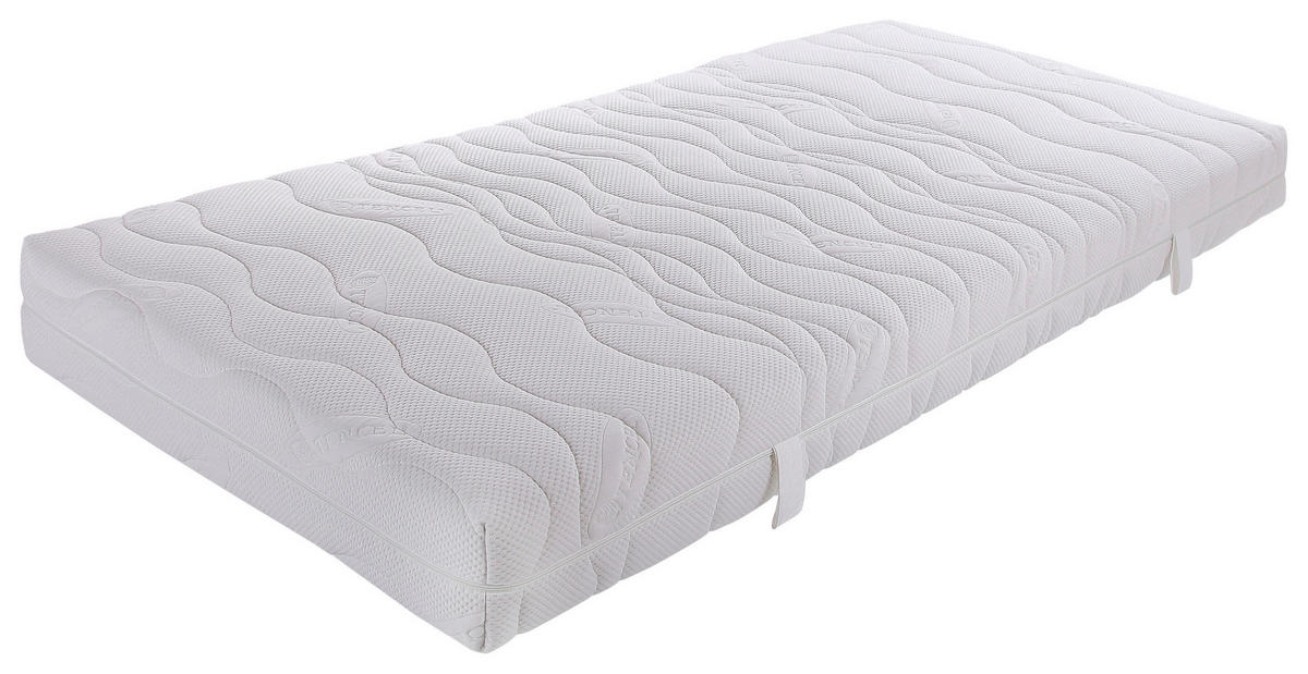 KOMFORTSCHAUMMATRATZE EASY SLEEP H2 90/200 cm Höhe ca. 18 cm 7 -Zonen - Weiß, Basics, Textil (90/200cm) - Breckle