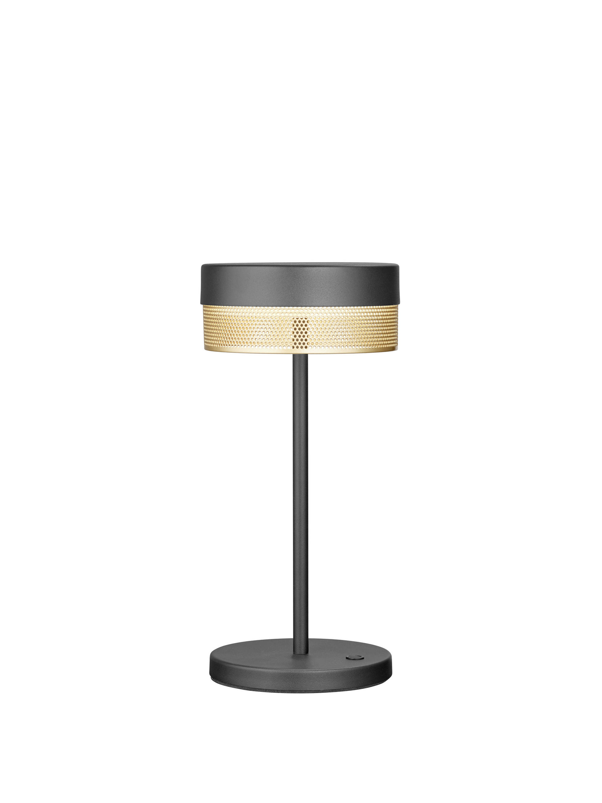 Hell Akku-Tischleuchte Schwarz, Gold 30 cm