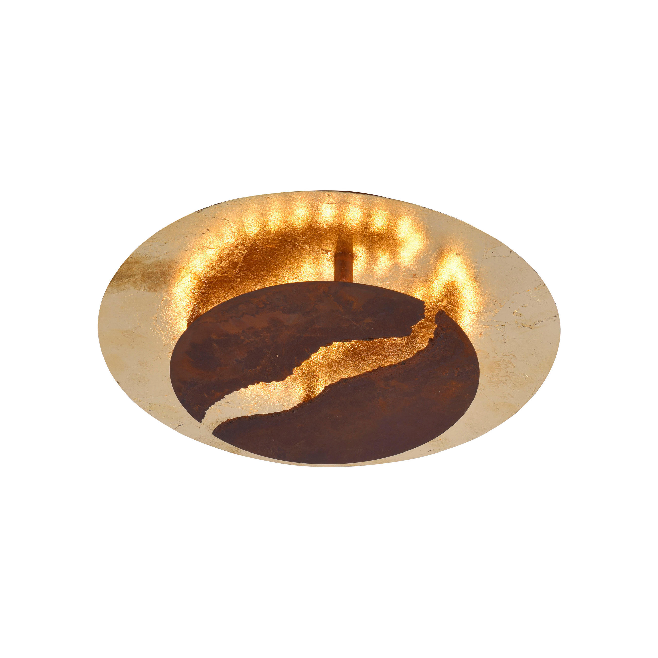 STROPNA LED-SVETILKA   26 W  3000 K 230 V  - zlate barve/opečnato rjava, Trendi, kovina (30/30/8cm)