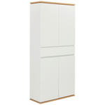SCHUHSCHRANK 90/200/38 cm  - Weiß/Eiche Artisan, Design, Holzwerkstoff (90/200/38cm) - Xora