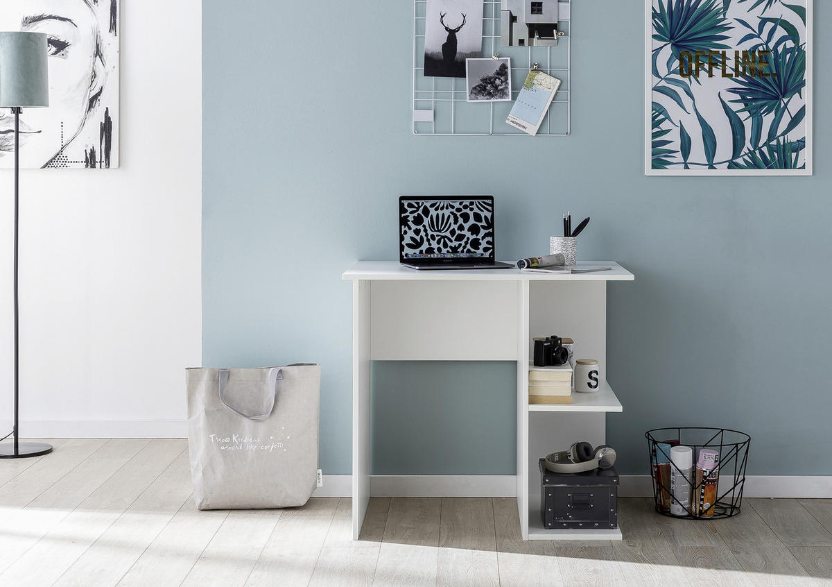 SCHREIBTISCH 82/60/76 cm  in Weiss  - Weiss, Konventionell, Holzwerkstoff (82/60/76cm) - MID.YOU