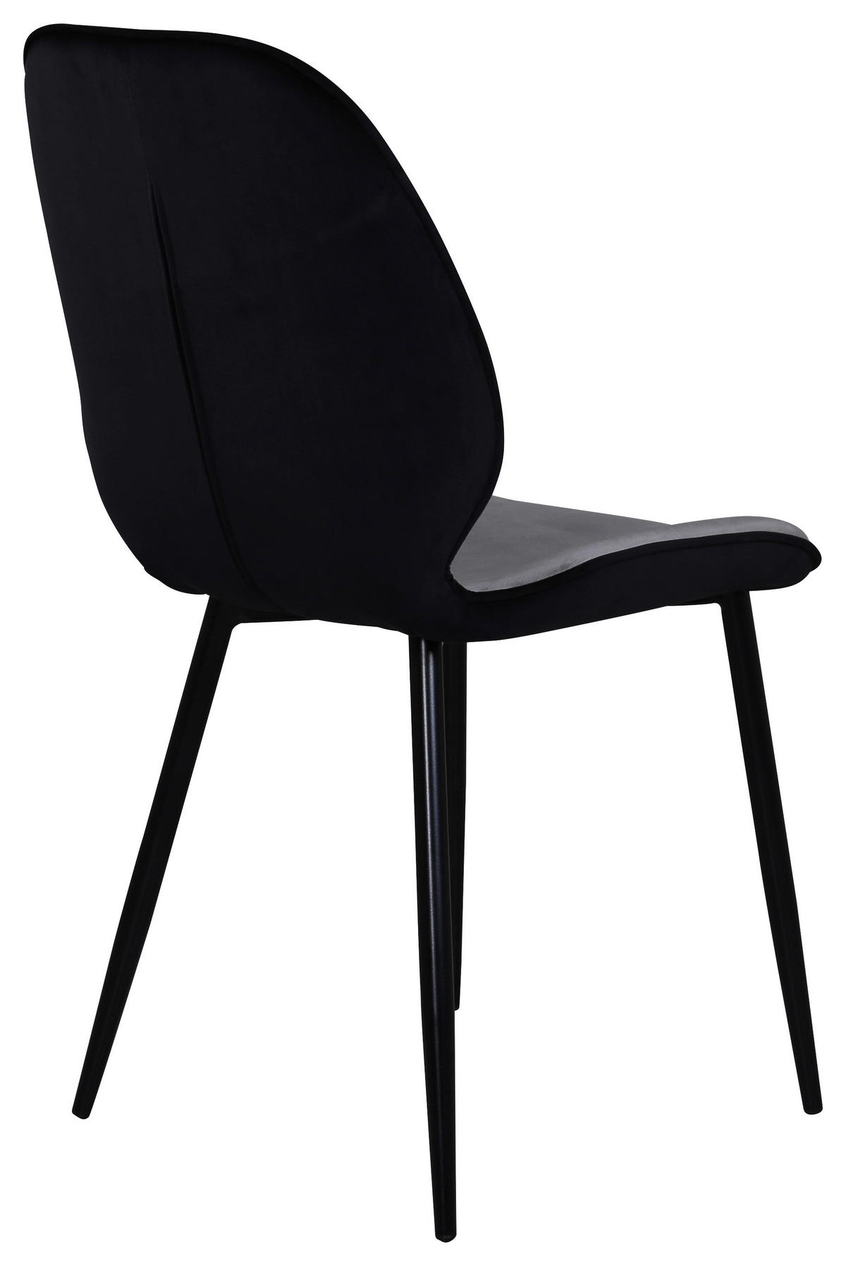 STOLSET 2 styck stål sammet  - ljusgrå/svart, Design, metall/textil (47/89/57cm) - Livetastic