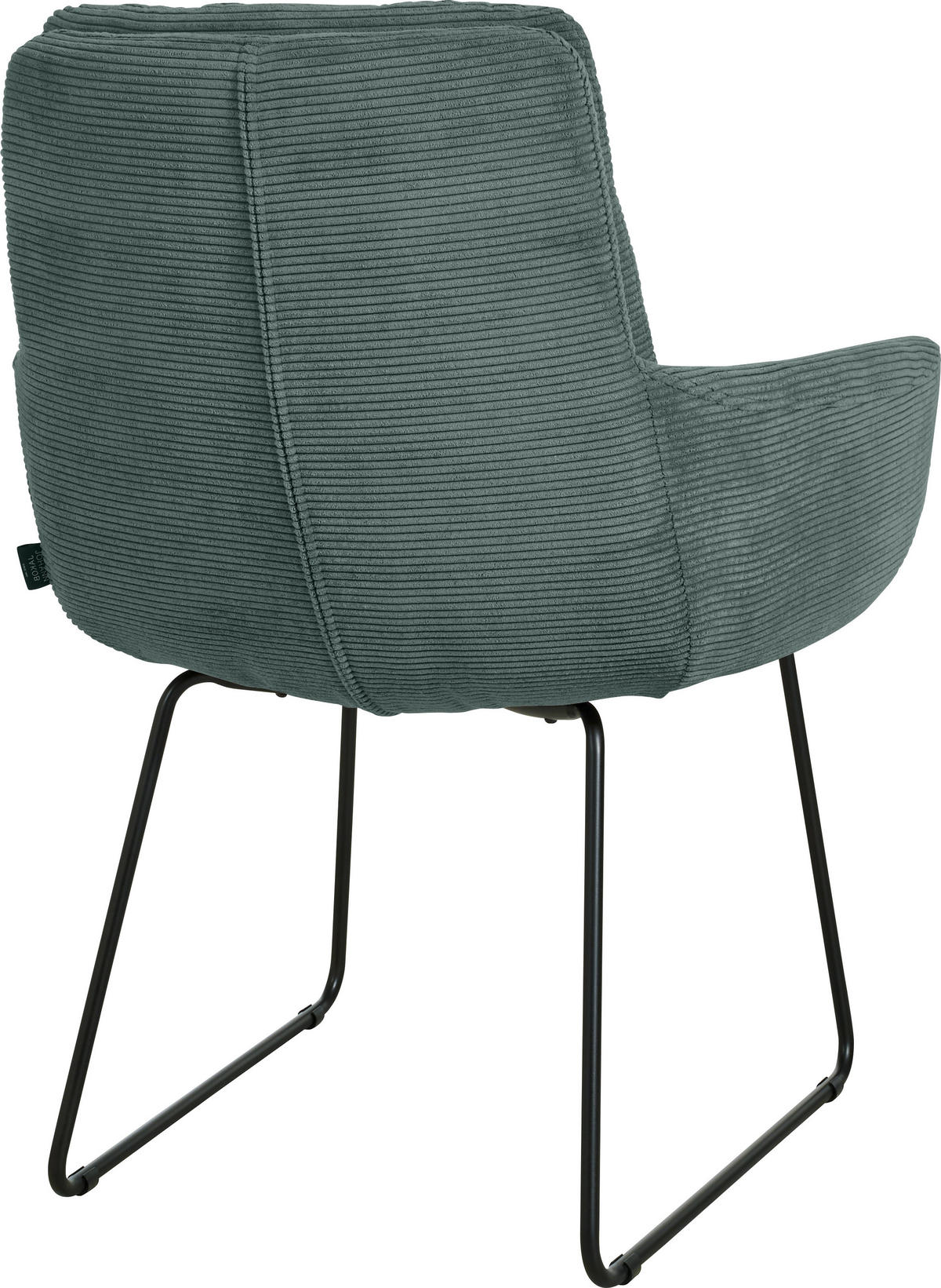 ARMLEHNSTUHL  in Cord  - Schwarz/Grün, Design, Textil/Metall (63/90/69cm) - Johann Jakob