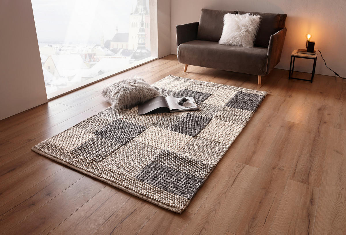 HANDWEBETEPPICH Nordic 130/190 cm Nordic  - Grau, Natur, Textil (130/190cm) - Linea Natura