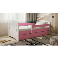 KINDER-/JUNIORBETT 80/160 cm  in Weiß, Pink  - Pink/Birkefarben, MODERN, Holz/Holzwerkstoff (80/160cm) - MID.YOU
