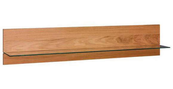 WANDBOARD Eiche furniert Eichefarben  - Eichefarben, Natur, Glas/Holz (163/31/24cm) - Carryhome