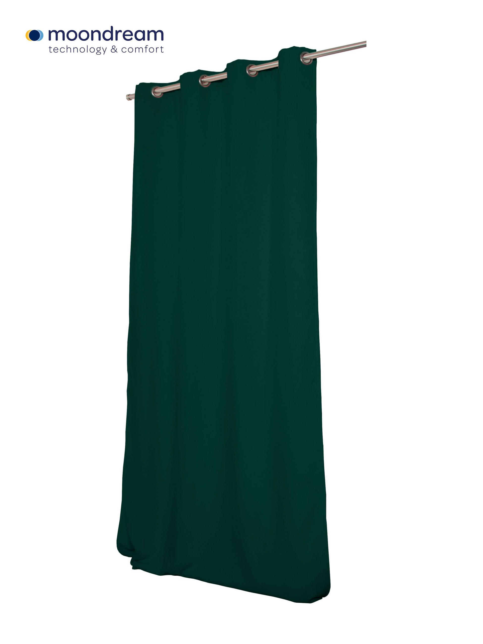 VERDUNKELUNGSVORHANG - Grün, Basics, Textil (135/260cm)