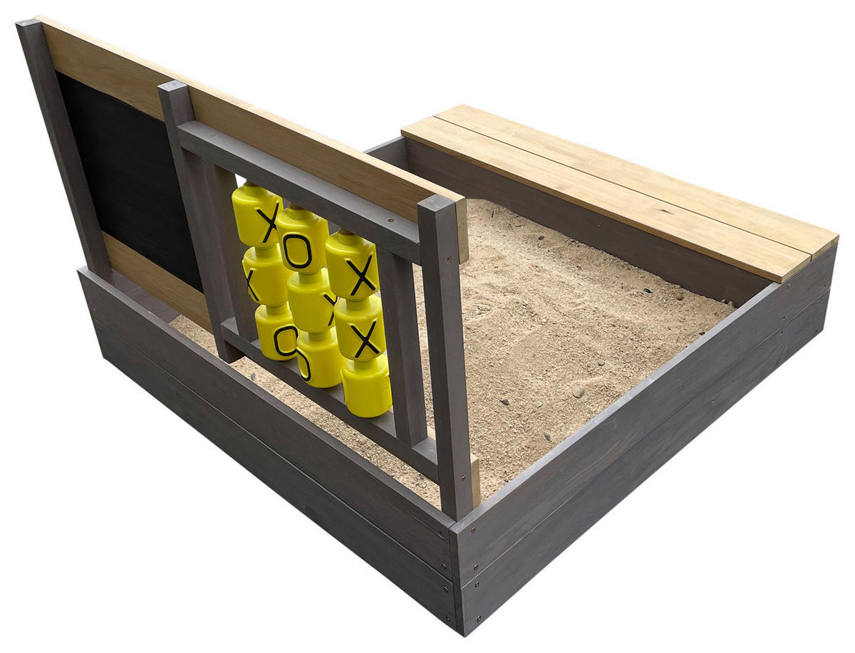 SANDKASTEN  - Braun/Grau, Konventionell, Holz (100/65,5/100cm)