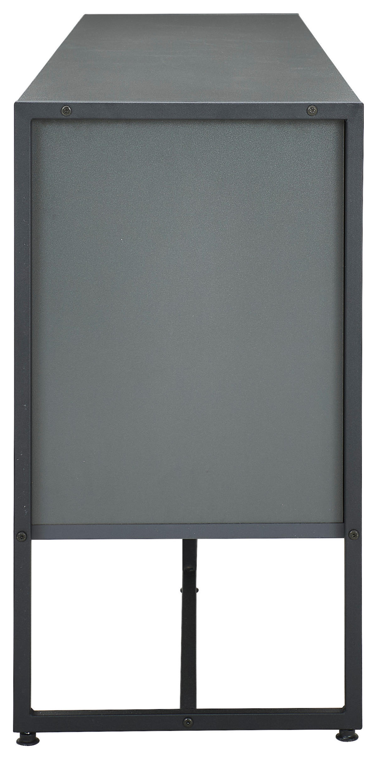 ŠIROKÁ KOMODA, antracitová, černá, 180/75/41 cm - černá/antracitová, Moderní, kov/kompozitní dřevo (180/75/41cm) - P & B