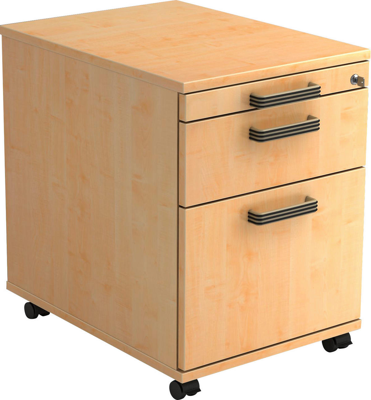 ROLLCONTAINER Ahornfarben  - Ahornfarben/Alufarben, KONVENTIONELL, Holzwerkstoff/Kunststoff (42,8/59/58cm) - Venda