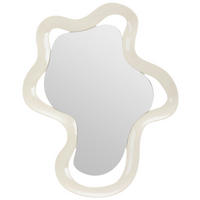 WANDSPIEGEL 50/63/3,8 cm  - Weiß Hochglanz, Design, Glas/Holzwerkstoff (50/63/3,8cm) - Novel