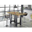BARTISCH in Holzwerkstoff 140/70/105 cm   - Eichefarben/Schwarz, KONVENTIONELL, Holzwerkstoff (140/70/105cm) - Carryhome