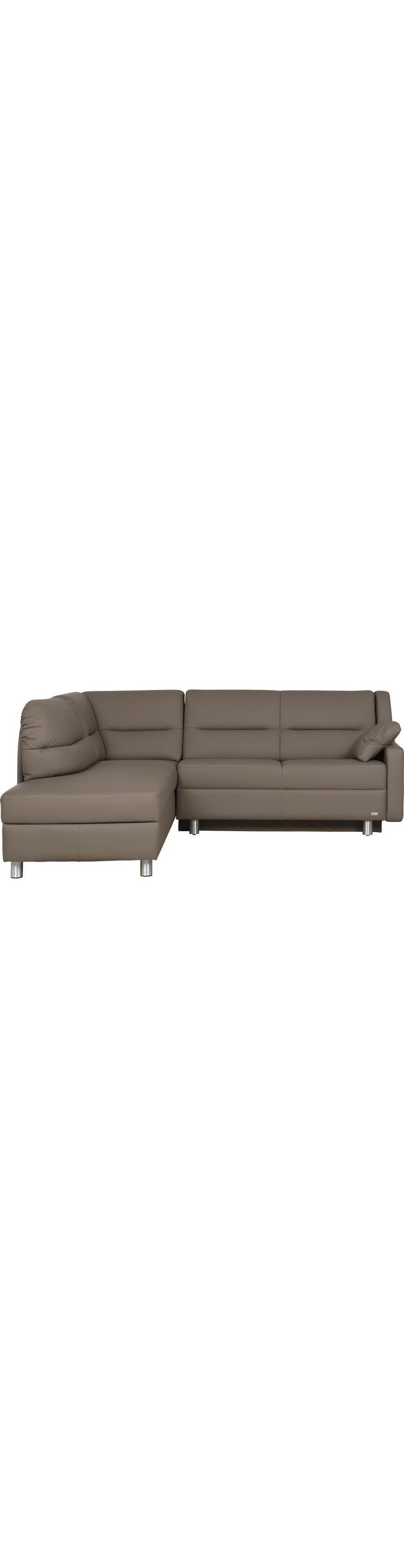 Wohnlandschaft In Leder Taupe