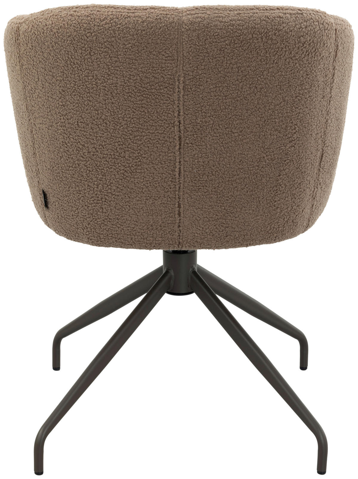 ARMLEHNSTUHL  Sitzfläche 360° drehbar, inklusive Armlehnen, automatische Rückholfunktion Teddystoff  Braun  - Dunkelbraun/Braun, Design, Textil/Metall (59/79/60cm) - Milino