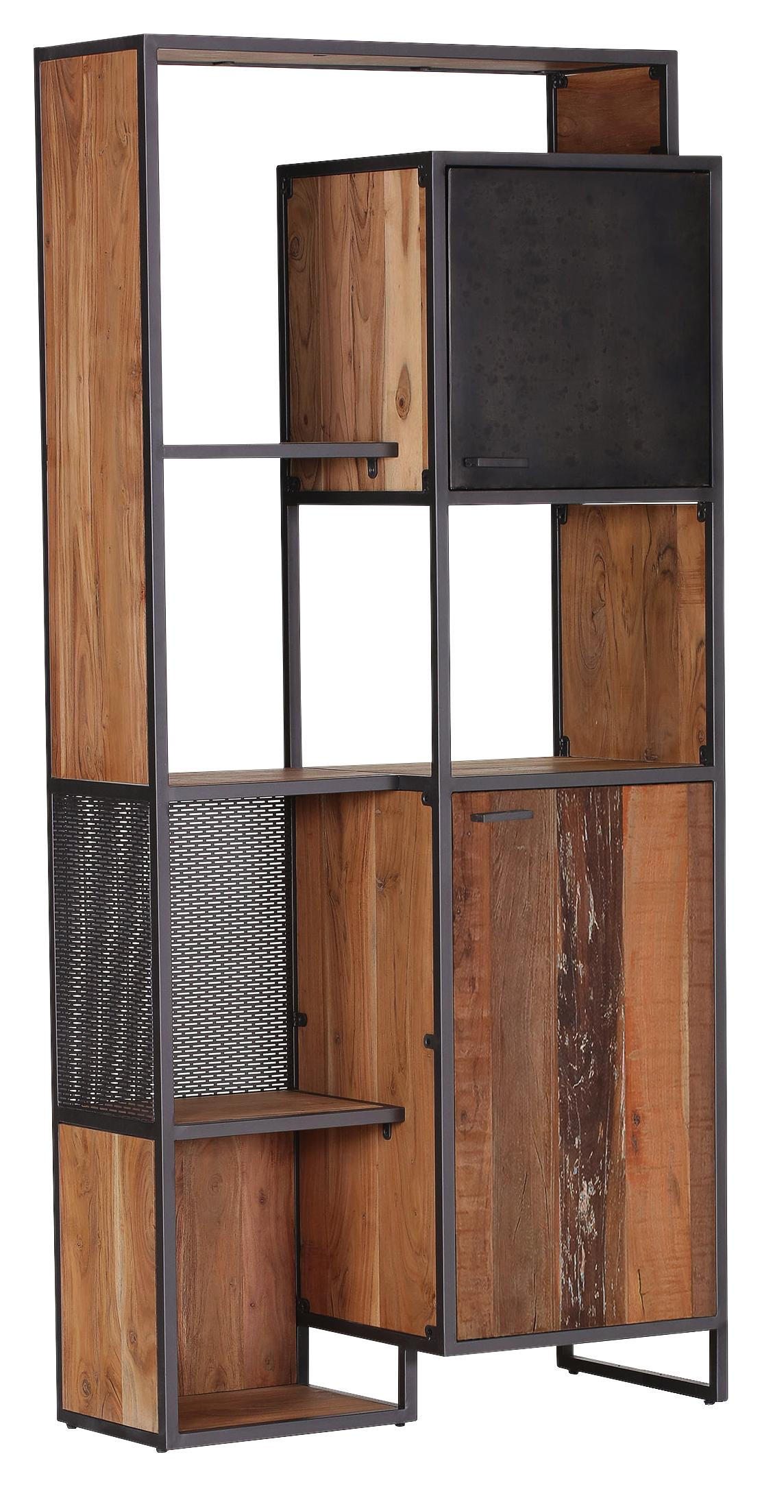 Vitrine Aus Holz Und Metall Mit Regal Kaufen