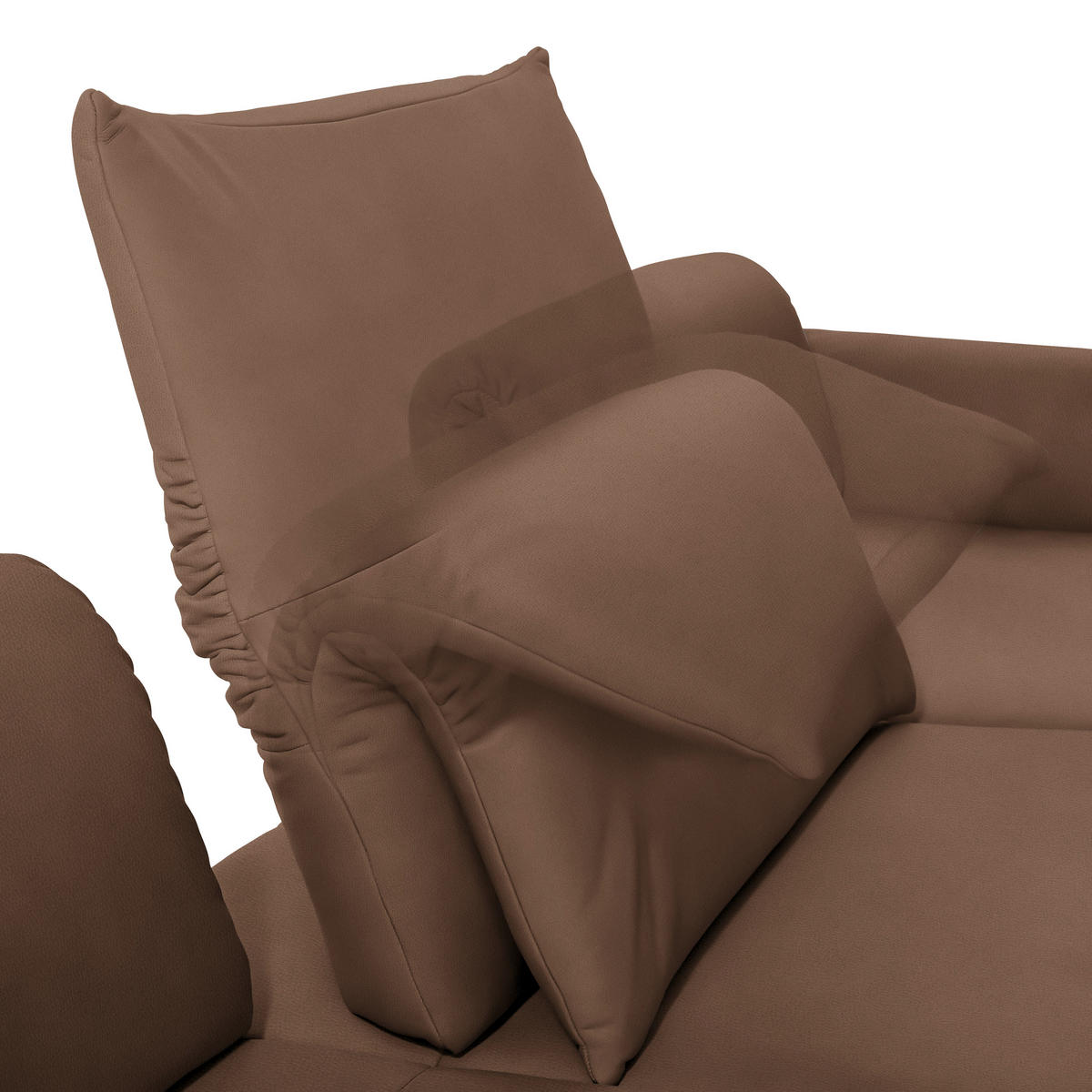 ECKSOFA in Echtleder Braun  - Anthrazit/Braun, Design, Leder/Metall (308/173cm) - Joop!
