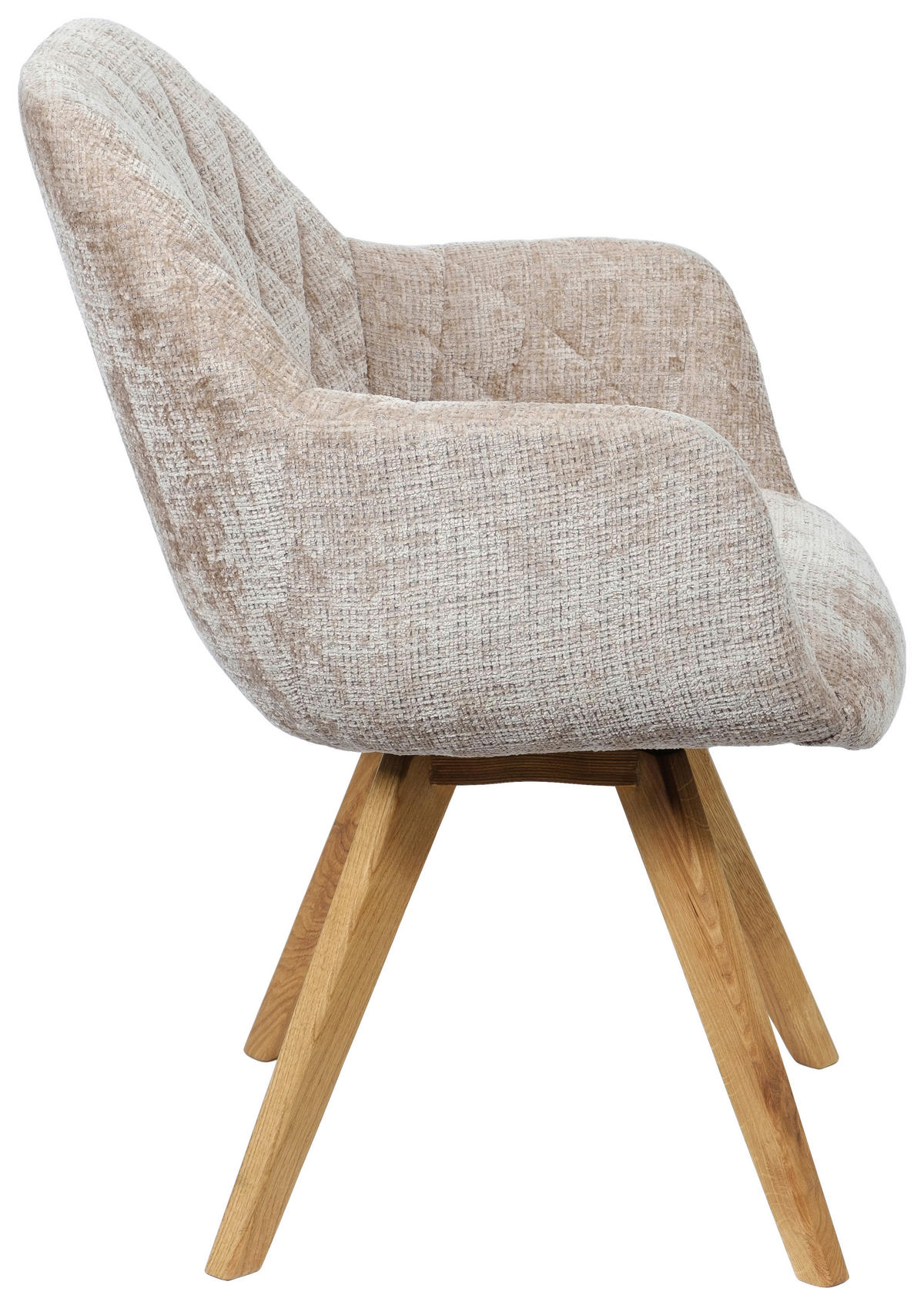 ARMLEHNSTUHL in Holz, Textil Beige  - Beige/Naturfarben, KONVENTIONELL, Holz/Textil (59/85/65cm) - Linea Natura