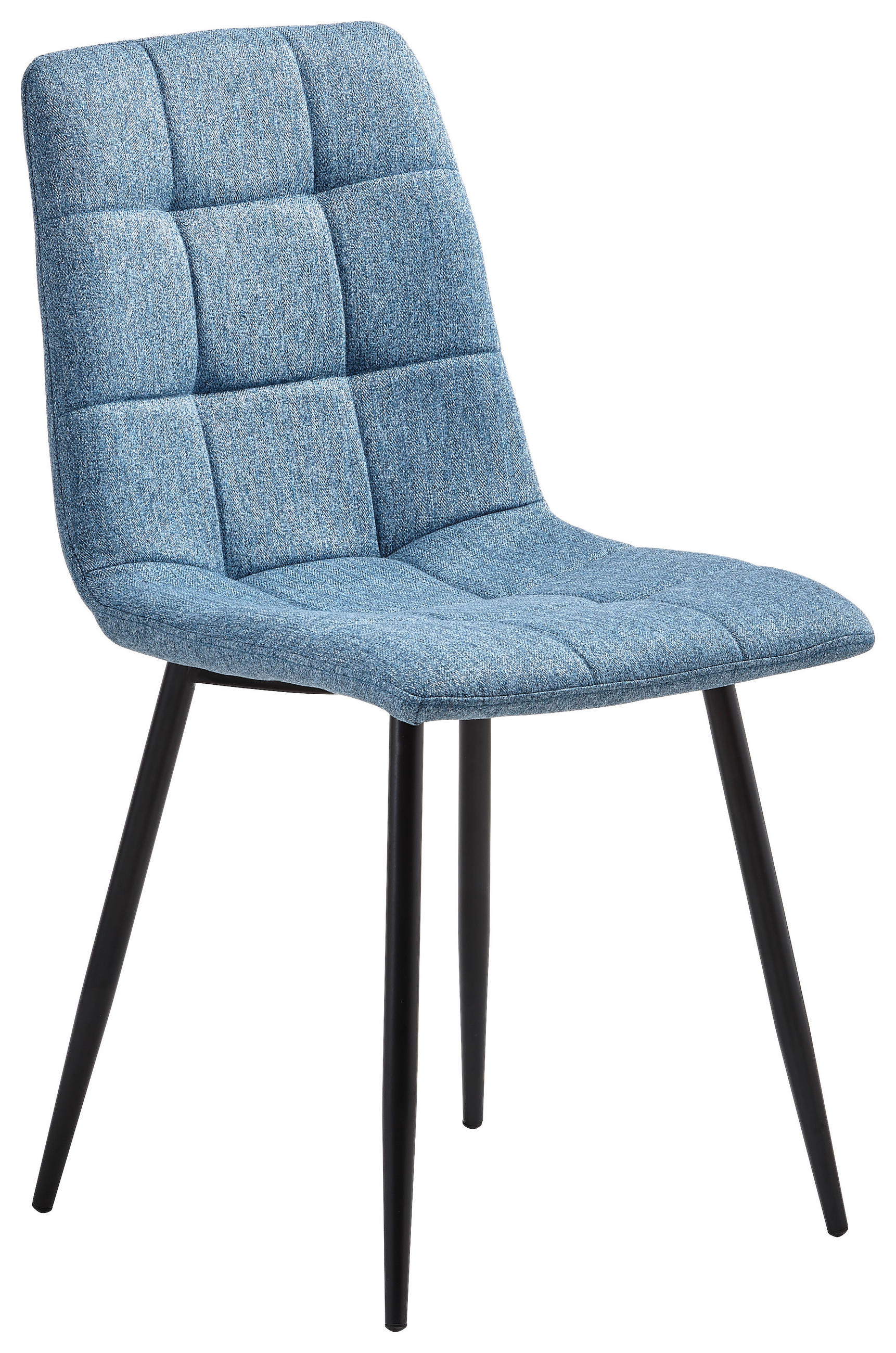 STUHL Webstoff Blau, Schwarz  - Blau/Schwarz, LIFESTYLE, Textil/Metall (44,5/86/54,5cm) - Livetastic