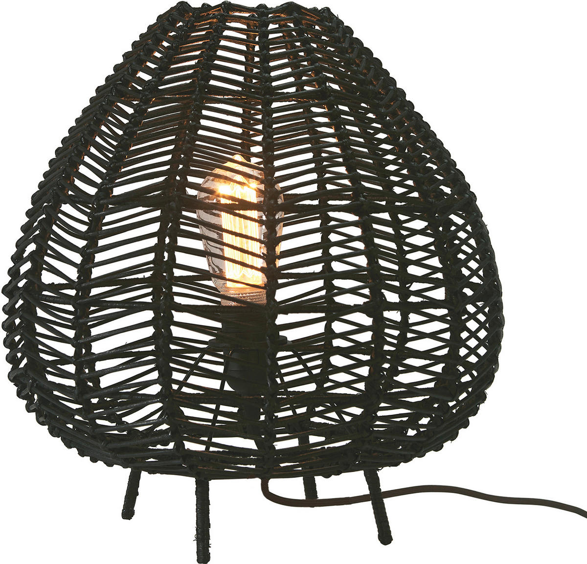 AUßENLEUCHTE PR Home Nana 36,5/38,5/36,5 cm   - Schwarz, KONVENTIONELL, Naturmaterialien (36,5/38,5/36,5cm)