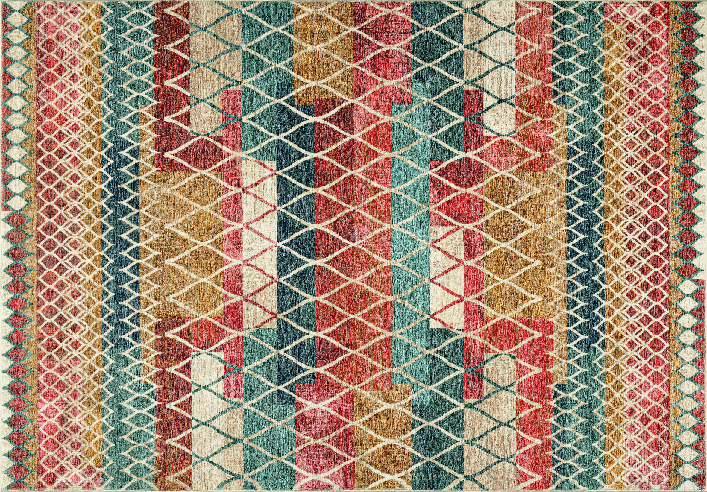 FLACHWEBETEPPICH Wohnzimmer 160/230 cm Kadira Multicolor rechteckig  - Multicolor, LIFESTYLE, Kunststoff/Textil (160/230cm) - wash+dry