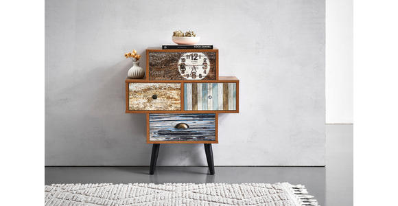 KOMMODE in 63/73,8/29 cm - Klar/Hellbraun, LIFESTYLE, Holzwerkstoff/Metall (63/73,8/29cm) - Carryhome
