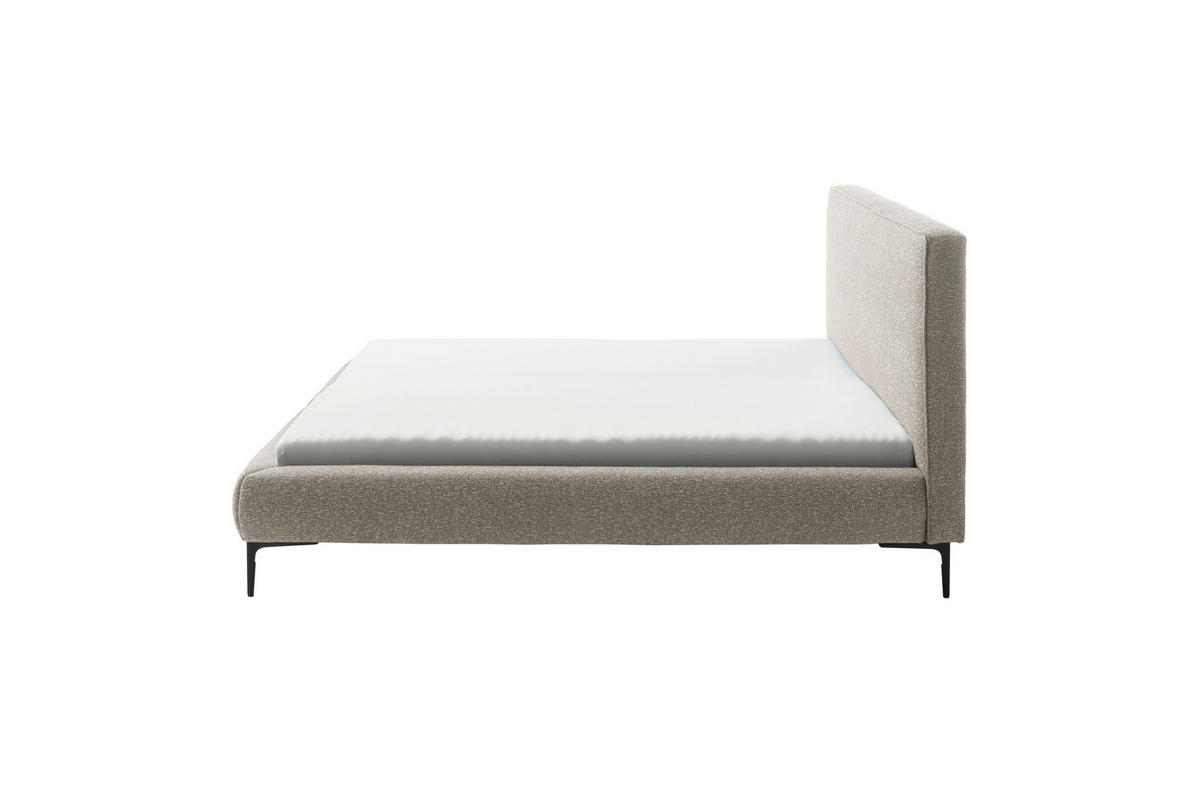 ČALÚNENÁ POSTEĽ, 180/200 cm, krémová, čierna - čierna/krémová, Modern, kov/kompozitné drevo (180/200cm) - MID.YOU