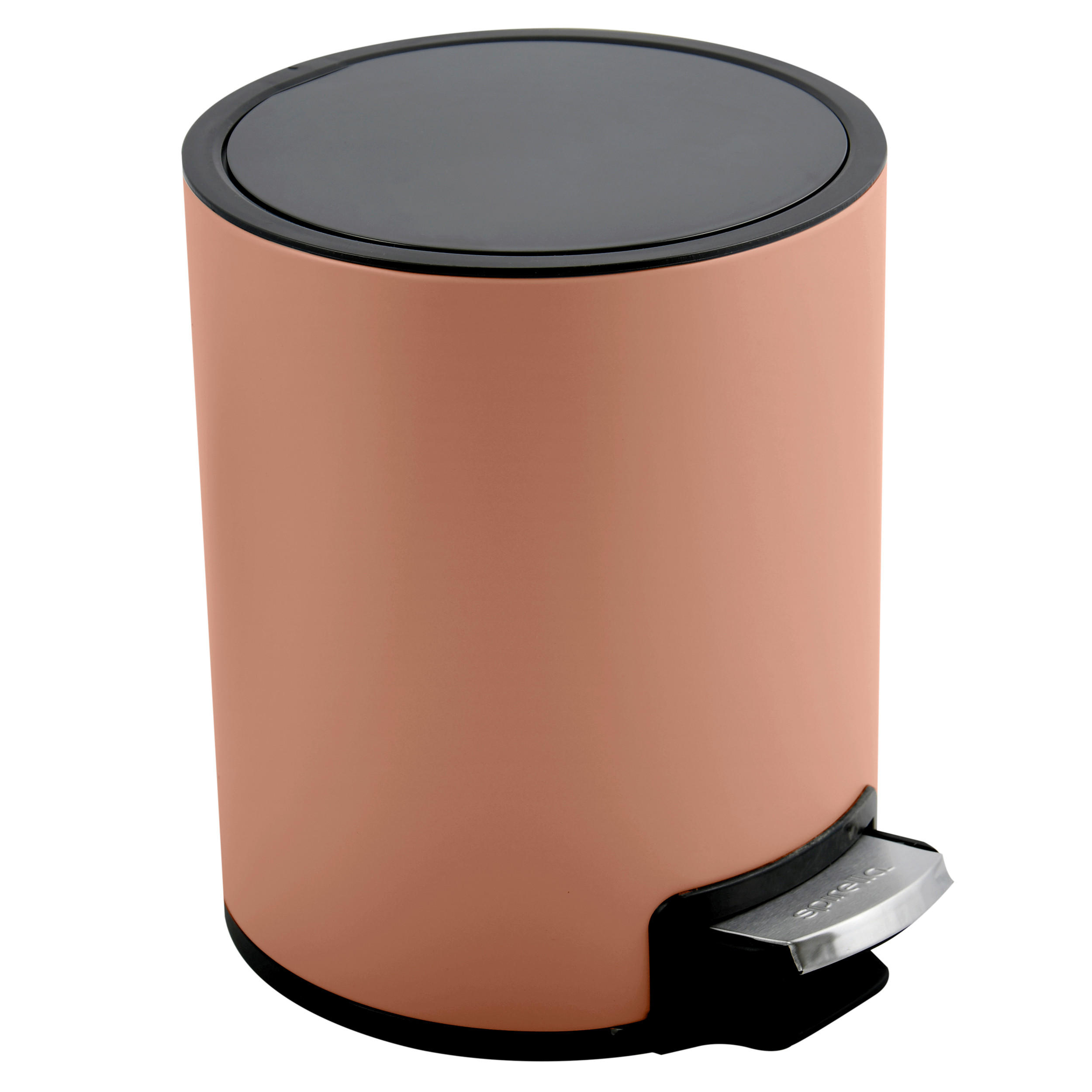 TRETEIMER RIKU 3 L  - Terracotta/Schwarz, Basics, Kunststoff/Metall (16,8/21,8/23cm) - Spirella