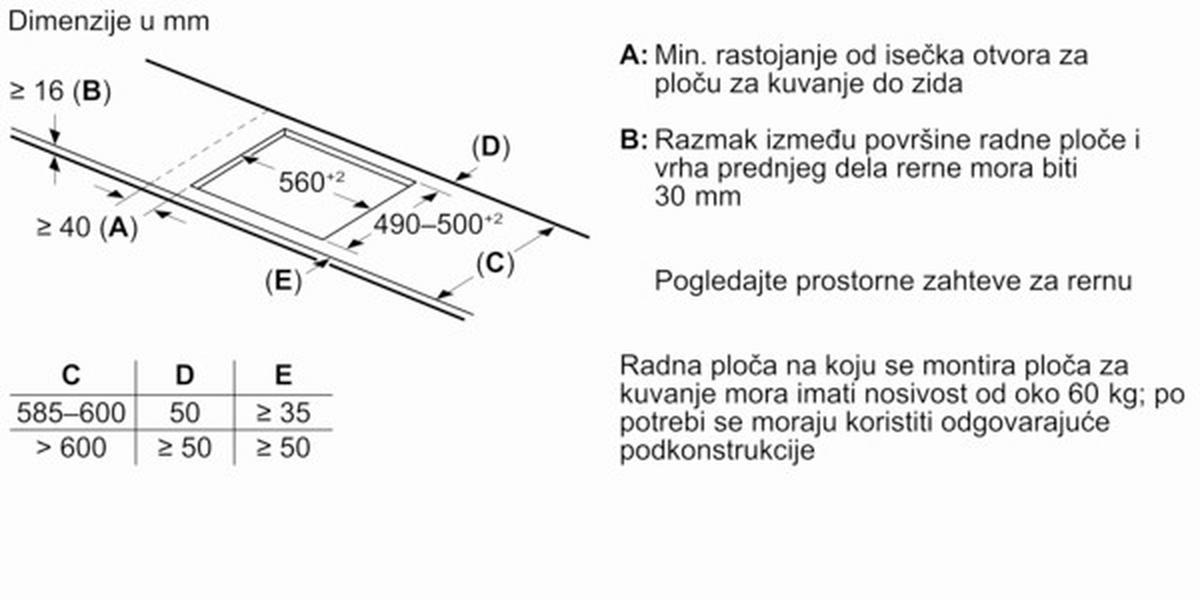 PLOČA ZA KUVANJE - crna, Dizajnerski, staklo/metal (59,2/5,7/52,2cm)