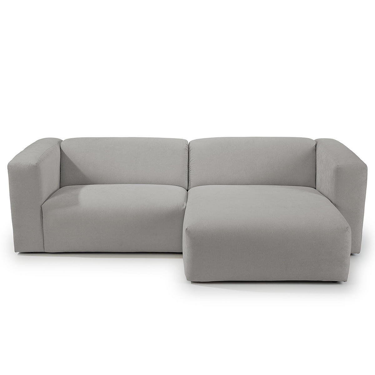 ECKSOFA in Struktur Grau   - Grau, MODERN, Textil (255/72/160cm) - Trendmanufaktur