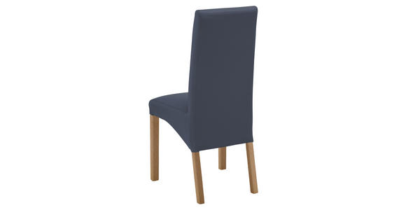 STUHL Lederlook Buchefarben, Dunkelblau - Buchefarben/Dunkelblau, KONVENTIONELL, Holz/Textil (47/102/57cm) - Carryhome